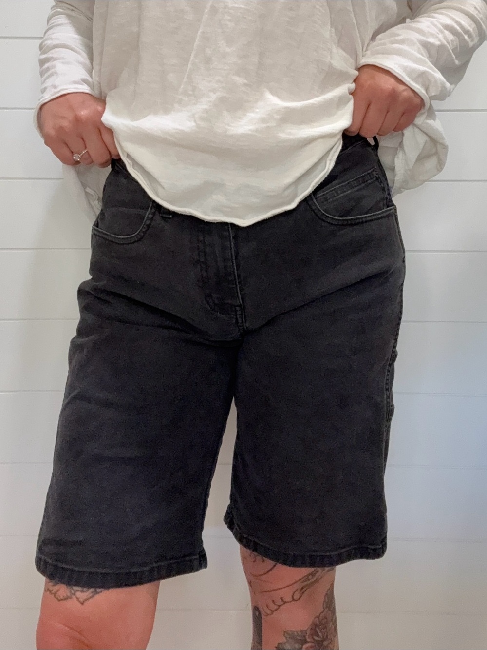 Dickies Charcoal Black Cargo Shorts for Men